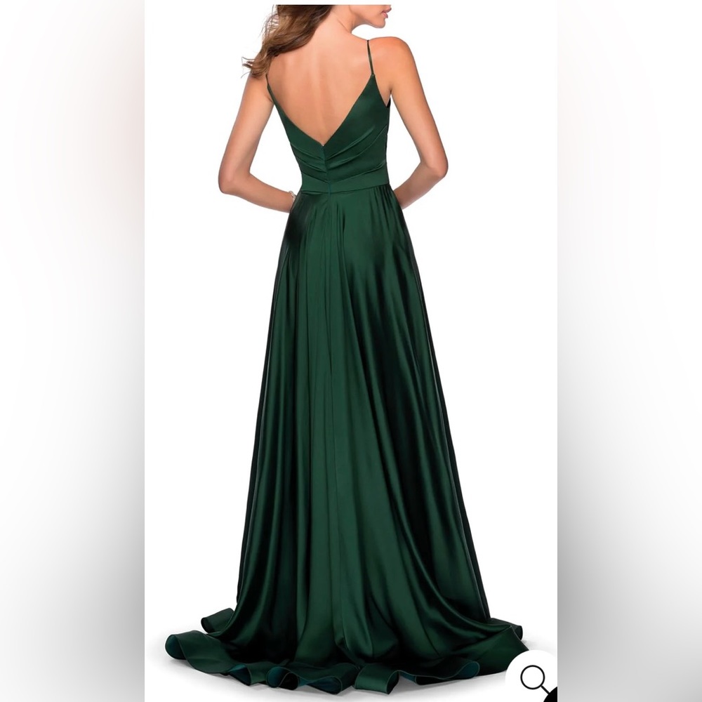 LA FEMME Women's Green Ballgown Maxi Dress Size 8 NWOT